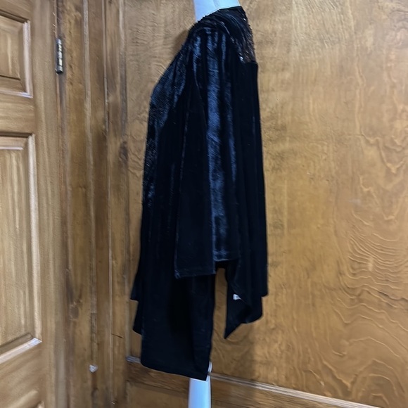Marc New York Andrew Marc Black Velvet with Sequins Cardigan Wrap Jacket - NWOT - Picture 3 of 8